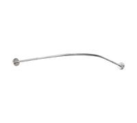 Hershii Adjustable Curved Shower Curtain Rod Wall Mounted Bathroom Corner Curtain Hanger Pole Arched Bath Metal Shower Rail Bar (27.56-37.4) x (27.56-37.4) Inch, Drilling to Install