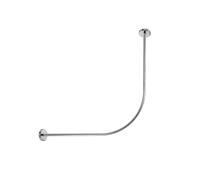 Hershii Adjustable Curved Shower Curtain Rod Wall Mounted Bathroom Corner Curtain Hanger Pole Arched Bath Metal Shower Rail Bar (31.5-39.37) x (31.5-39.37) Inch, Drilling to Install