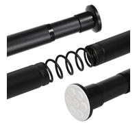 Hershii Black Expandable Shower Curtain Tension Rod Wardrobe Rail Extendable Clothes Hanging Pole Window Blackout Curtain Holder No Drilling for Bathroom Closet RV Doorway 110-410cm