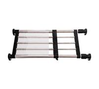 Hershii Expandable Closet Tension Shelf Rod Adjustable Metal Storage Rack Cabinet Organizer DIY Divider Separator Shelves for Wardrobe Cupboard Kitchen Bathroom, Black, 15.75-23.62inches