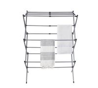 Hershii Foldable Clothes Drying Rack Adjustable Collapsible Laundry Clothing Hanger Towel Rack Indoor Outdoor Dry Airer, Grey (43-75) X 37 X 105cm