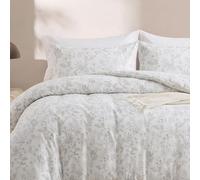 Herside Farmhouse Floral Duvet Cover Set 100% Cotton Bedding Set King Size Soft Breathable Bedding Quilt Set Easy Care Reversible Quilt Cover Set Boho Beige Leaf Design 3 Pieces with Zipper Closure