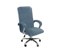 HERSIL Office Chair Cover Velvet Computer Chair Cover Stretch Rotating Chair Cover for Universal Rotating Bos-s Chair With Armrest Sleeve Washable (Gray Blue,XL)