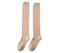 HERSIL Women Winter Thickening Warm Medium Length Over Knee Socks Keep Warm Sock High The Knee Lightweight Cotton Socks Girls Thigh Highs (Khaki, One Size)
