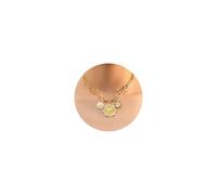 HERSIN Chunky Gold Heart Necklace for Women, 18K Gold Plated Brass, Sun Heart Pendant Charm, Thick Paperclip Chain, Hip Hop Choker, Jewelry Gifts