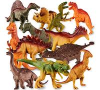 HERSITY Dinosaur Toys for Boys Age 3, 12 PCS Realistic Animal Figures Set