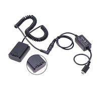 Hersmay 8V 3A PD/Type C Power Supply Cable up to DC5521 Male to NP-FZ100 Dummy Battery for Sony A9, Alpha 9, Alpha A7 III, A7R III, A7R IV, A7R4, Alpha A9 II, Alpha 9R, A9R, Alpha 9S Cameras