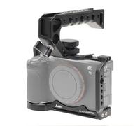 Hersmay A7CII/ A7CR Camera Cage with Top Handle, Aluminium Full Camera Cage for Sony A7CII A7CR Camera Accessories with Quick Release for Arca Tripod, Cold Shoe, NATO Rail and 1/4" and 3/8" Holes