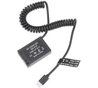 Hersmay Decoded LP-E17 Dummy Battery with USB Type-C USB-C Power Adapter Cable for Canon R50 R50V R8 R10 R100 RP M3 M5 M6 77D 200D II 250D 750D 760D 800D 850D T6i T6s T7i T8i SL2 SL3 8000D 9000D