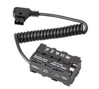 Hersmay Dual NP-F970 Dummy Battery D-TAP to NP-F550/750/970 Dummy Battery For Synchronous Power Atomos Ninja Shinobi Monitor Video Transmitter LED Light,USB Type-C PD in Out