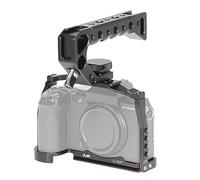 Hersmay Fuji XS20 Camera Cage with Carry Handle, Aluminium Full Cage for X-S20 Accessories with Quick Release Plate for Arca Tripod, Cold Shoe, NATO Rail and 1/4 Inch & 3/8 Inch Thread Holes