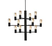 Herstal - Manola 12 Chandelier Dimmable LED, Black - Black