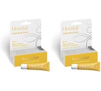 Herstat Cold Sore Cream | Effective Coldsore Treatment Provides Rapid Relief and Aids Healing with 3% Propolis | Use at Any Stage (Pack of 2)