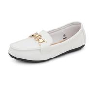 Herstyle Loafers for Women | Slip-On Business Casual Shoes | Penny Loafers & Lightweight Moccasins | Comfortable Walking Flats for Travel & Daily Wear | 2025 Trend, 2024white, 6 UK