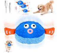 hertank Interactive Dog Toy, Active Moving Music Dog Plush Toy for Boredom | Bouncing Dog Toy Shaking Talking Dog Ball , Washable Cartoon Squeaky Plush Dog Toy, USB Rechargeable for Dogs Cats Pets