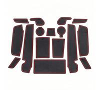 HERTC Car Interior Mats for NIO ES8 2020-2021, Car Anti Slip Mat Protective Mats Door Compartments Center Console Mat Car Accessories,Red