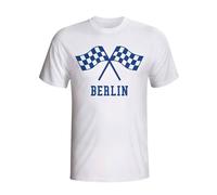 Hertha BSC Women's Waving Flags T-shirt in White | Size: Small Hertha BSC White S