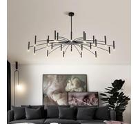 Hertl Modern Chandelier, Led Ceiling Lights for Bedroom with Remote Control, Ultra-Slim Flush Mount Modern Led Ceiling Lighting for Living Room, Light Fittings Ceilings for Office Bedroom (Color : Bi