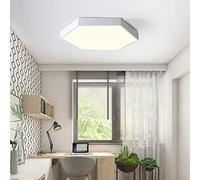 Hertl Modern Hexagon Acrylic Flush Mount Lighting Creative Macaron Colorful Indoor Flush Light Led Flush Mount Ceiling Light for Bedroom Living Room Boys Girls Kids Room (Grey, 12''-White Light)(Gray,