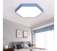Hertl Modern Hexagon Acrylic Flush Mount Lighting Creative Macaron Colorful Indoor Flush Light Led Flush Mount Ceiling Light for Bedroom Living Room Boys Girls Kids Room (Grey, 12''-White Light)(Blue,