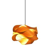 Hertl Original Ecology Wood Veneer Pendant Light Wood Ceiling Pendant Light Oak Leather Ceiling Light Fixture Classical Bamboo Chandelier for Hallway Restaurant Decor Spiral Pendant Light Fixtures