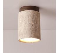 Hertl Small Hallway Flush Mount Ceiling Light Cylinder Antique Bronze Marble Ceiling Light Farmhouse Lighting Modern Ceiling Lamp for Entryway Porch Corridor Balcony Kitchen Hotels Bathroom (Color :