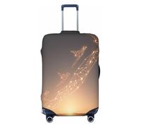 HERTqwop Abstract Flock of Birds Luggage Cover Suitcase Protector Anti-Scratch Luggage Cover Fits 18-32Inch Luggage