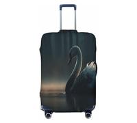 HERTqwop Swans on The Lake Luggage Cover Suitcase Protector Anti-Scratch Luggage Cover Fits 18-32Inch Luggage