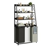 Herture 180L Laundry Basket 3 Compartments, Laundry Hamper with 4 Tiers Shelf, Laundry Sorter with 3 Large Pull-Out Removable Laundry Bags, 3 x 60L, for Bathroom Utility Room, Black PF05XLK