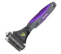 Hertzko Dogs and Cats Dematting Tool - Premium Deshedding Brush, Matt Breaker & Splitter for Grooming - Ideal for Removing Matted Fur and Loose Undercoat - Perfect Dematting Comb for Shedding Control