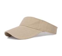 HERUAI Kids Sun Visor Hat for 4-10Y Boys Girls Summer Sport Beach Cap Adjustable Golf Tennis Sun Visor Cap Khaki