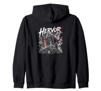 Hervor Viking Shieldmaidens Norse Viking Warrior Legend Zip Hoodie