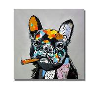 HERWS Big Poster Graffiti Art Dog Cow Canvas Painting Animals Posters And Prints Wall Animals Art Picture For Living Room Home Home Decoration (No Frame)