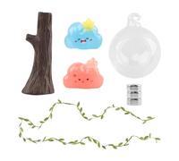 Herxsin Jumping Spider Enclosure Accessories, 4pcs Jumping Spider Hide Glass Ball Habitat Cloud Plat Form Ledges JumpingSpider with Magnetic Mounting for Climbing, Resting and Exploration