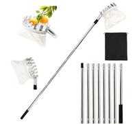 Heryamess 3.2 m Fruit Picker with Telescopic Handle, Cherry Picker, Apple Picker with Cotton Bag, Apple Picker with Telescopic Handle for Picking, Hard to Reach Fruits on the Tree