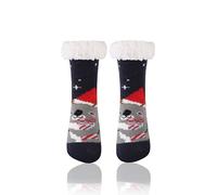 HERYEBING Kids Slipper Socks Boys Girls Warm Soft Thicken Fleece Fuzzy Non-Skid Children Winter Thermal Home Christmas Cute Animal Navy Koala 3-5 Years (S)