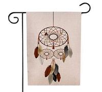 HerysTa Spring Garden Flag,Welcome Garden Flag Double Sided Camper Garden Flag 12.5X18 Inches Native American Dream Catcher Graphic Indian Home Garden Flag Cute Garden Flag