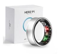Herz P1 Smart Ring for Women & Men - (Size 6) 24/7 Health Metrics Fitness Ring, Tracks 20+ Biometrics, 6 Day Battery Life, Waterproof Stainless Steel, Free APP for iOS Android, No Subscription