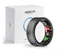 Herz P1 Smart Ring for Women & Men - (Size 6) 24/7 Health Metrics Fitness Ring, Tracks 20+ Biometrics, 6 Day Battery Life, Waterproof Stainless Steel, Free APP for iOS Android, No Subscription