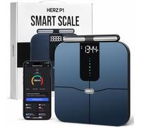 Herz P1 Smart Scale - 8-Electrode Body Composition Scale with Handle | BMI, Body Fat, Muscle Mass, Body Weight Dual-Frequency BIA for Precision Tracking App Tracks 56 Health & Fitness Metrics