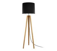 HerzBlut Anni floor lamp, oiled knotty oak/black