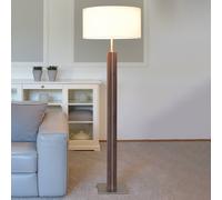 HerzBlut Dana floor lamp, walnut, white