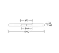 HerzBlut LED ceiling lamp Lana del bianco, wood, dimmable