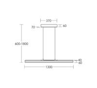 HerzBlut LED hanging light Karl K, wood, up/down, dimmable