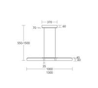 HerzBlut LED hanging light Marley, wood, up/down, dimmable