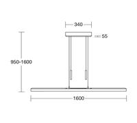HerzBlut Leonora Hanging Light Up&Down 160cm Walnut