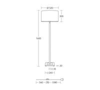HerzBlut Titos floor lamp, wood, white, 160 cm high, E27