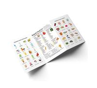 HerZii Prints Diabetic Food List Cheat Sheet, 6 Sheet Diabetic Food Chart, Laminated Kitchen Reference Guide with 100+ Meal Ideas, Waterproof