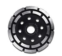 HERZO Diamond Grinding Cup Wheel Double Row Grinding Cup for Angle Grinder 5-inch