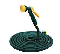 HERZO Expandable Garden Hose Pipe 50FT, Pampered Gardens Best Magic Stretch WonderHose with 7 Setting Spray Gun Fits Common Style Fittings
